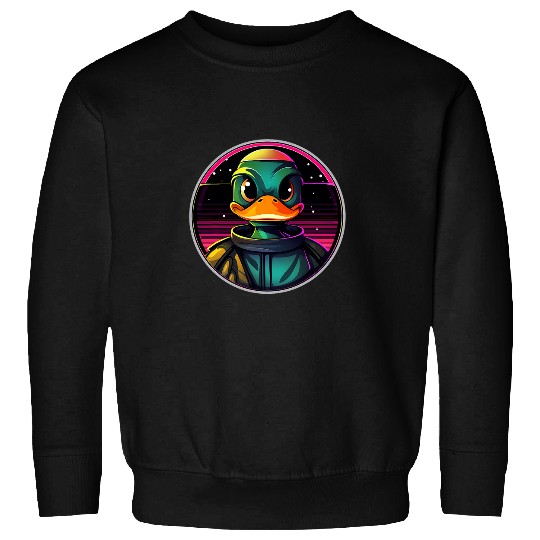 Space Duck Astronaut Funny Animals Galaxy Explorer Ducks Sweatshirts