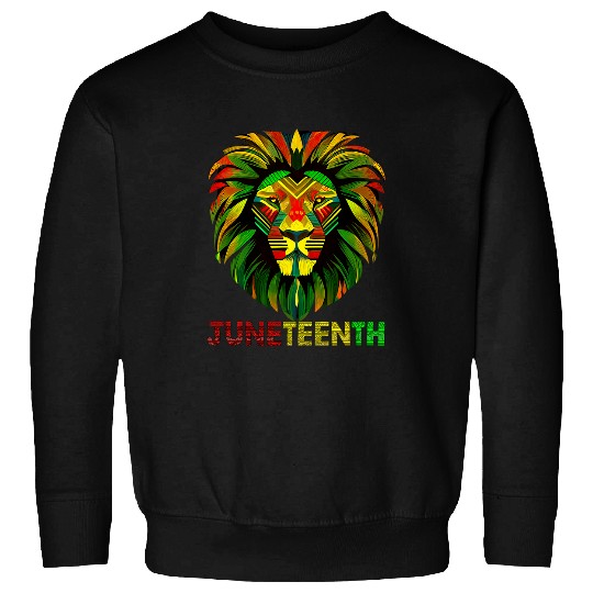 JUNETEENTH Lion Black History King Freeish African American Sweatshirts