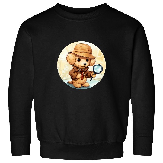 Toy Poodle Detective Funny Dog Mystery 2 Sweatshirts