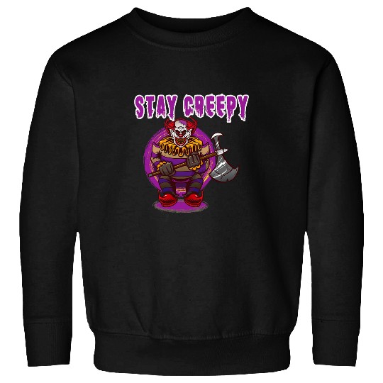 Scary Scary Clown 2Stay Creepy Horror Movie Sweatshirts