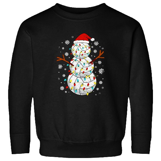 Volleyball Snowman Sports Christmas Sweatshirts