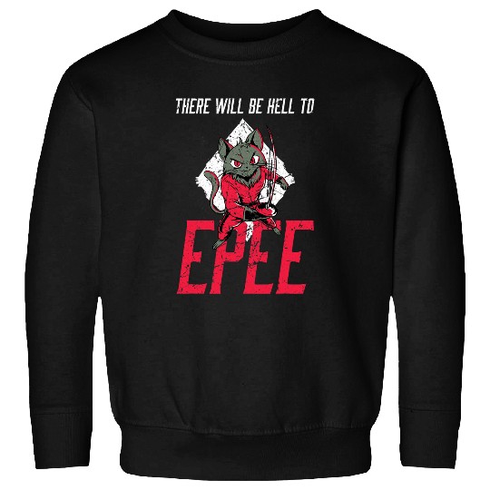 vintages Sabre Fencing swords Epee Foil and Cat Fencer Coach Sweatshirts