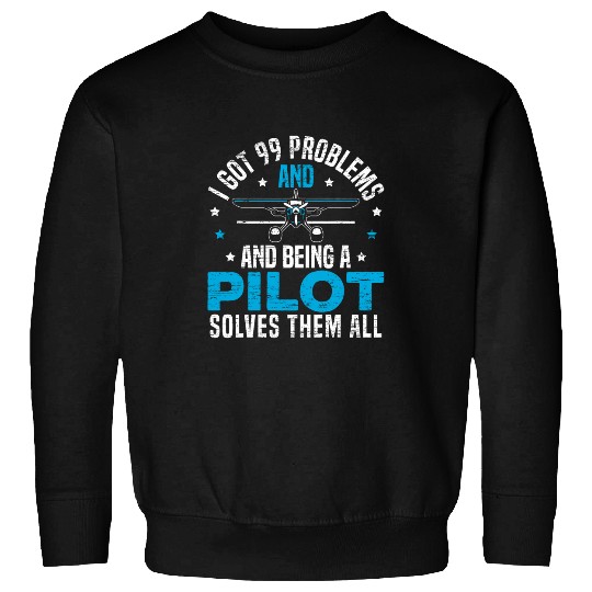 Airplane Plane Pilot Aviator Sky Flight Instructor Sweatshirts