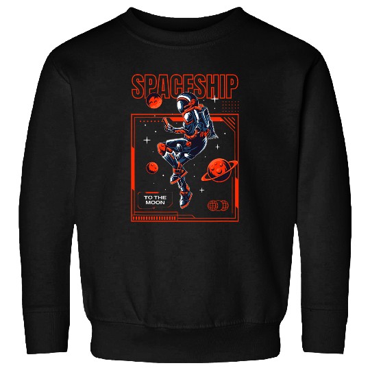 Spaceship to the MoonAstronaut Floating in the Space Galaxy Sweatshirts