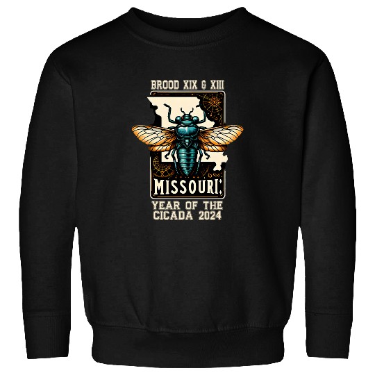 missouri Map Brood XIX Brood XIII Year Of The Cicada 2024 Sweatshirts
