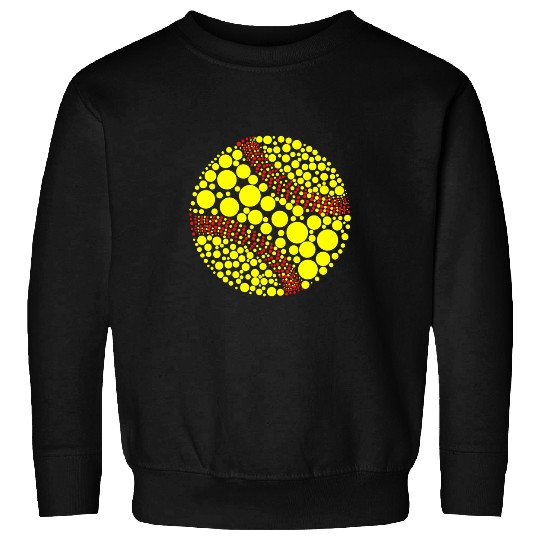 Funny Polka Dot Softball Lover Player International Dot Day Sweatshirts