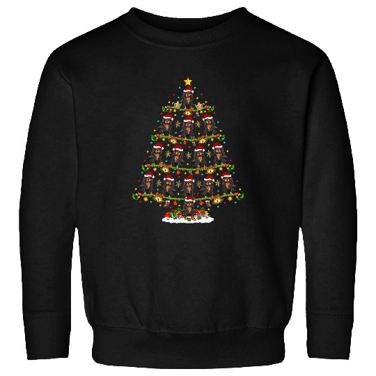 xmass Lighting Santa Portuguese Water Dog Christmas Tree Sweatshirts
