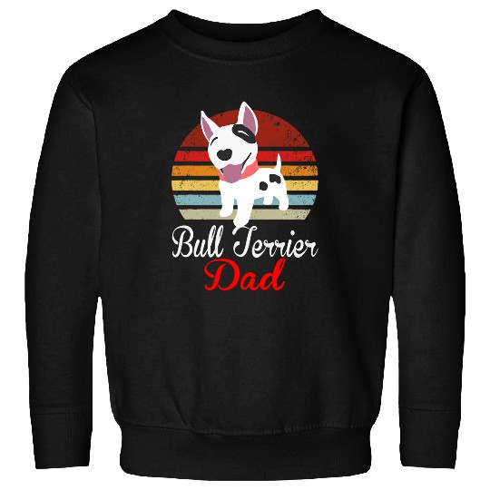 vintages Bull Terrier Dog Dad Mom Boy Girl Funny 3 Sweatshirts