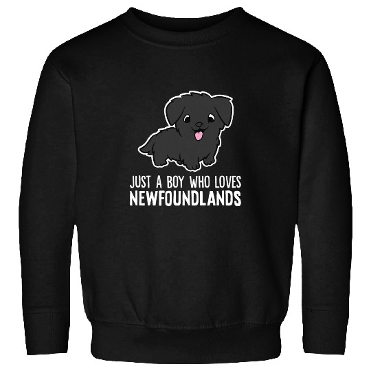 Newfoundland Dog Boy Just A Boy Who Loves Newfoundlands Sweatshirts