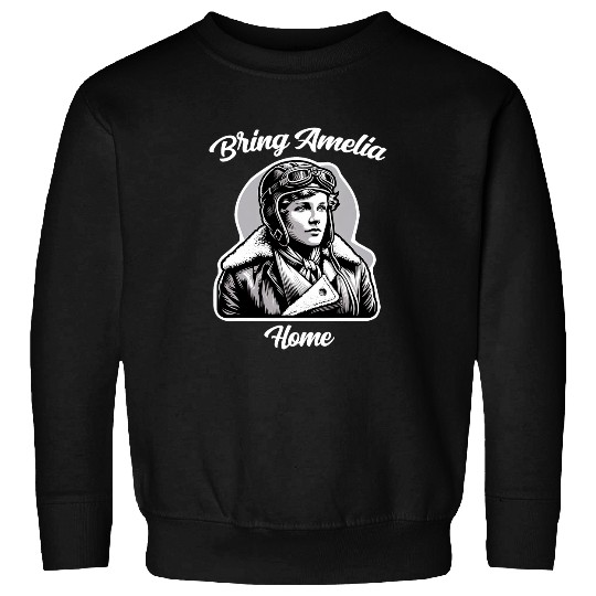 Amelia Bring Amelia homes Missing Person Female Aviator Sweatshirts