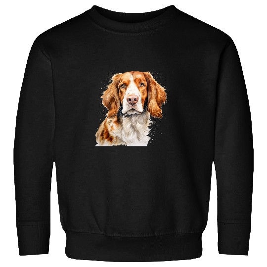Watercolor Welsh Springer Spaniel For Dog Lovers Sweatshirts