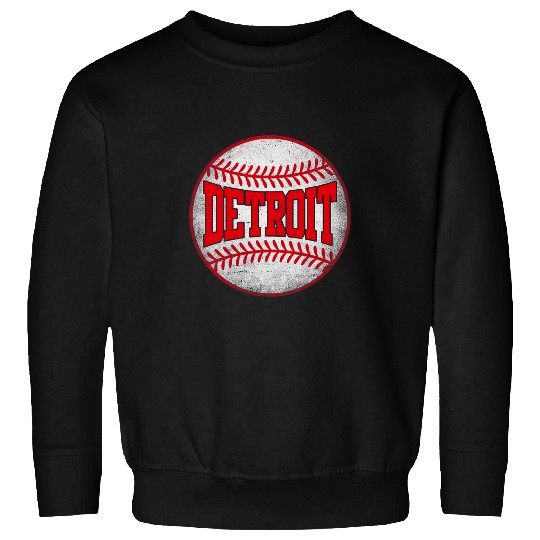 vintages Detroit Graphic Baseball Lover Player and Fans Sweatshirts