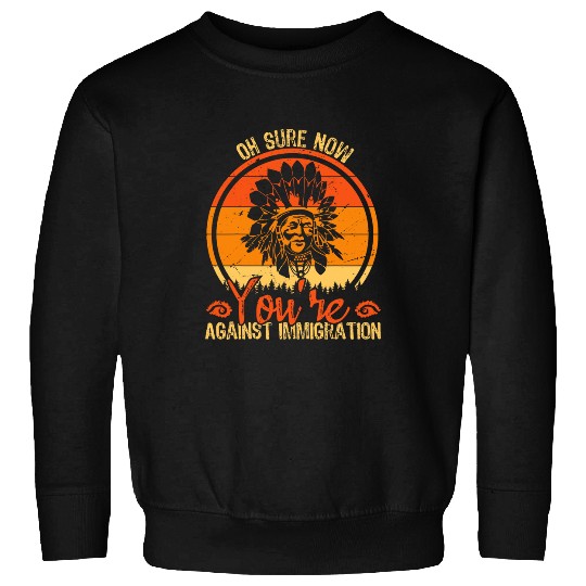 Oh Sure Now Youre Against Immigration Native American 3 Sweatshirts