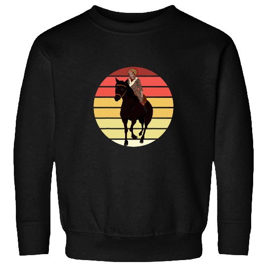 Retro Indigenous Horse Riding Native Pride Native American Sweatshirts