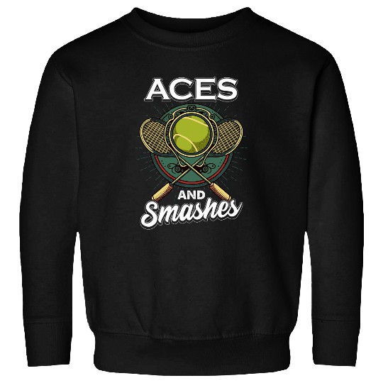 Tennis Court Design For Tennis Player Aces And Smashes Sweatshirts