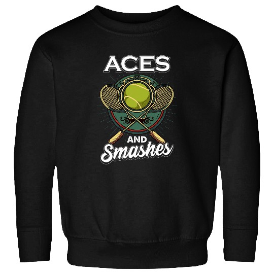 Tennis Court Design For Tennis Player Aces And Smashes Sweatshirts