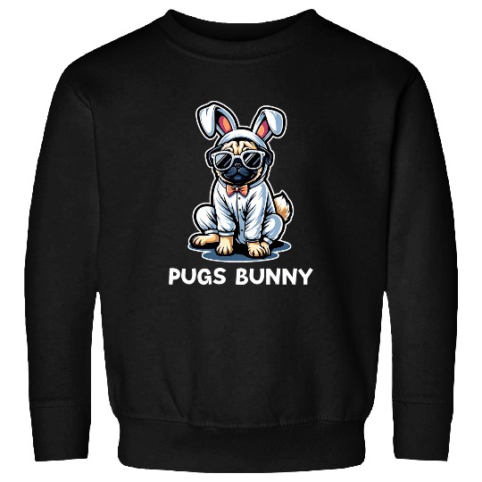 Pugs Bunny Happy Easter Puggy Pug Lover Easter Bunny Dog 6 Sweatshirts