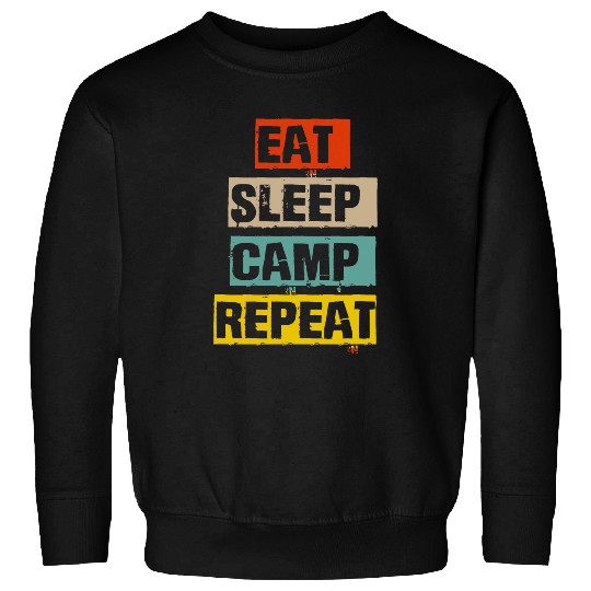 vintages Camping Slogan for Dad Mom Outdoor Funny Sweatshirts