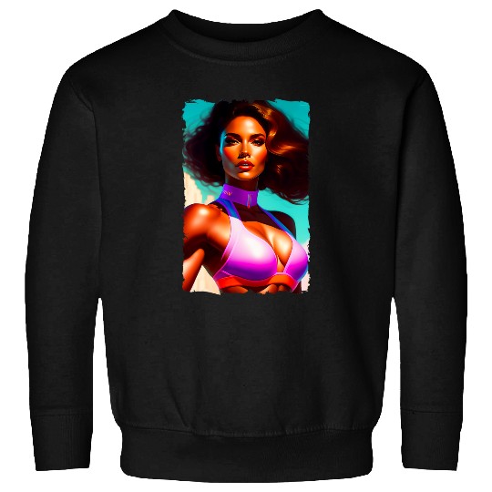 Stunning Italian Fitness Bikini Model 2Exercise Motivation Sweatshirts