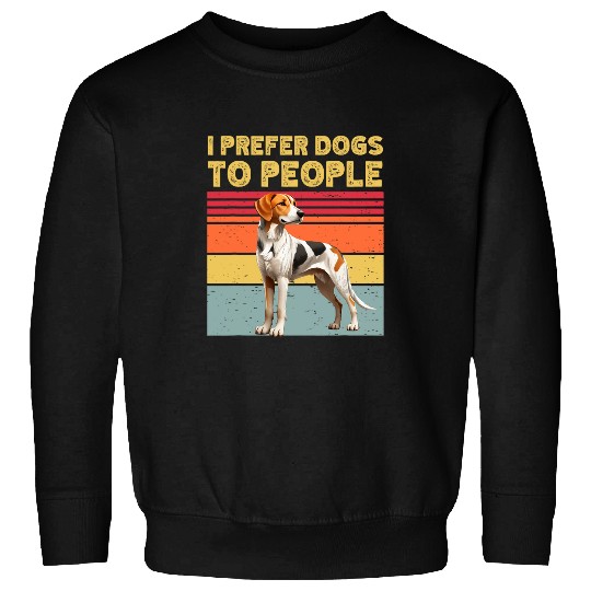 I Prefer Dogs To People Swedish Foxhound Dog Retro Dogs Sweatshirts