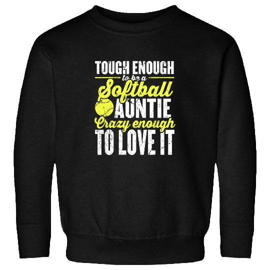 Softball Aunt of Softball Player Auntie Softball Fan Sweatshirts