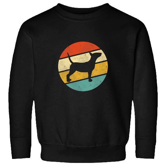 vintages Bull Terrier Dog Retro Distressed Funny Love Dog Gif Sweatshirts