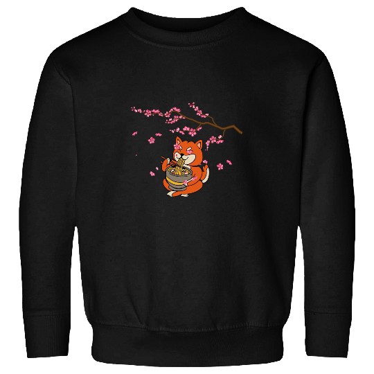 Dog Shiba Inu Japanese Dog Blossom Sakura Flower Festival Sweatshirts
