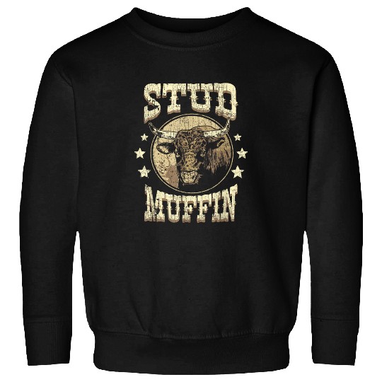 Stud Muffin Cow Funny Farming Animal Farmer Sweatshirts