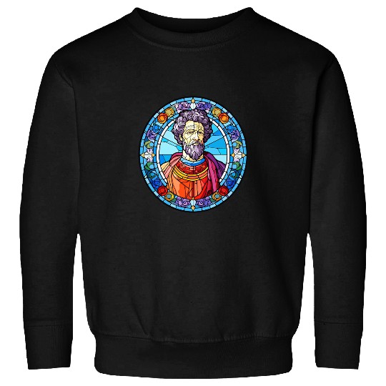 Marcus Aurelius Stained Glass Sweatshirts