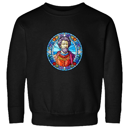 Marcus Aurelius Stained Glass Sweatshirts