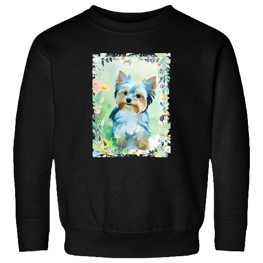 Yorkshire Terrier Animal Nature Flowers 3 Colorful Gift Sweatshirts