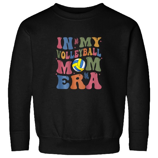 Retro In My Volleyball Mom Era Volleyball Mama Sweatshirts