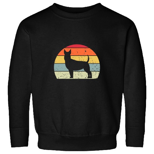 vintages Bull Terrier Dog Retro Pet Lover 80s 90s Sunset Sweatshirts