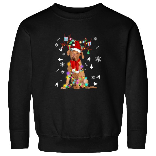 Womens Rhodesian Ridgeback Tree Christmas Lights Xmas Sweatshirts