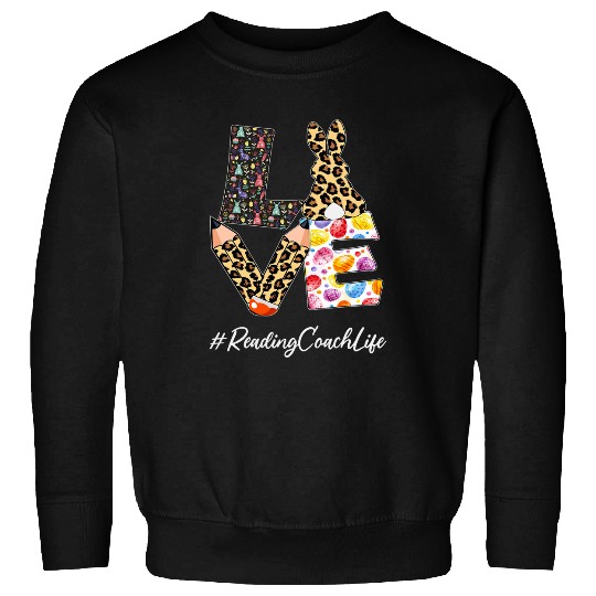 Reading Coachs Love Pencil Easter Day Bunny Leopard Women Sweatshirts