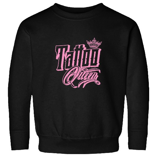 Womens Tattoo Queen Princess Crown Royalty Graffiti Artist Gift Sweatshirts