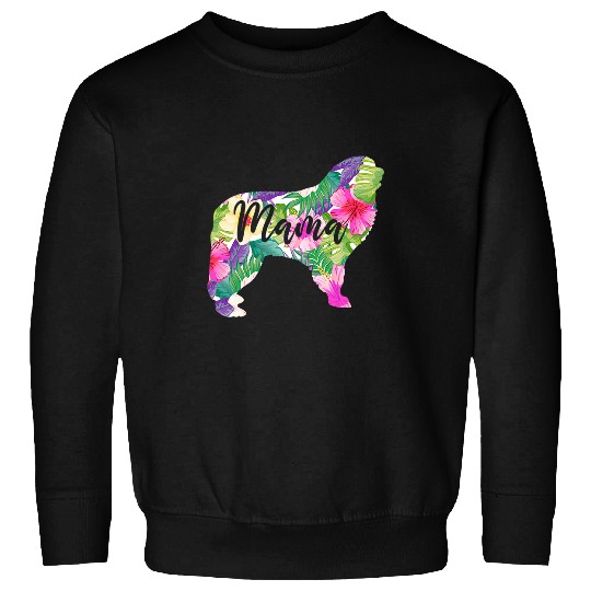 Womens Great Pyrenees Mama Mom Flowers Mothers Day Sweatshirts