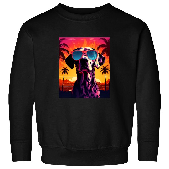 vintages Style Retro Dalmatian Sunglasses Sweatshirts