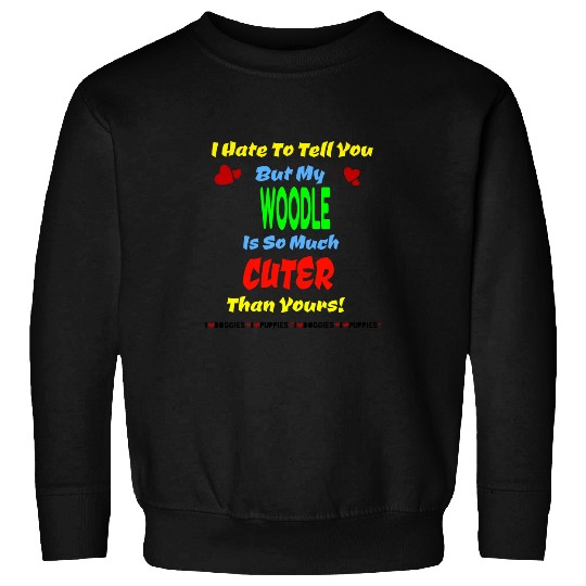 Woodle Welsh Terrier   Poodle Hybrid Cute Funny Puppy Dog Sweatshirts