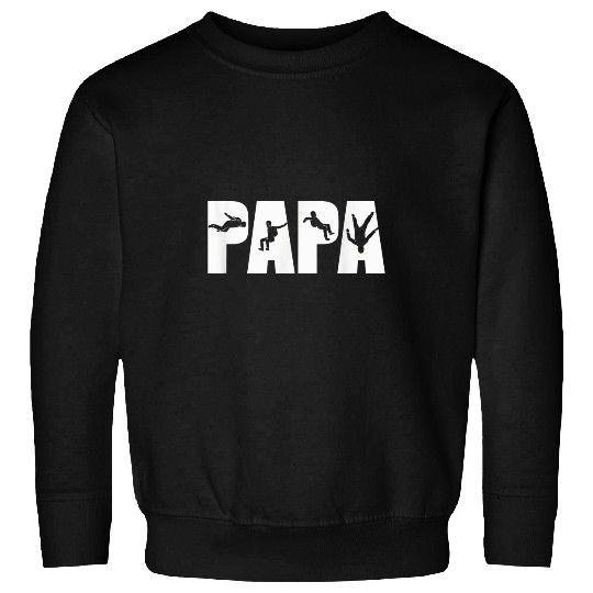 Mens Skydive Parachuting Father Paraglider 2Funny Skydiving Dad Sweatshirts