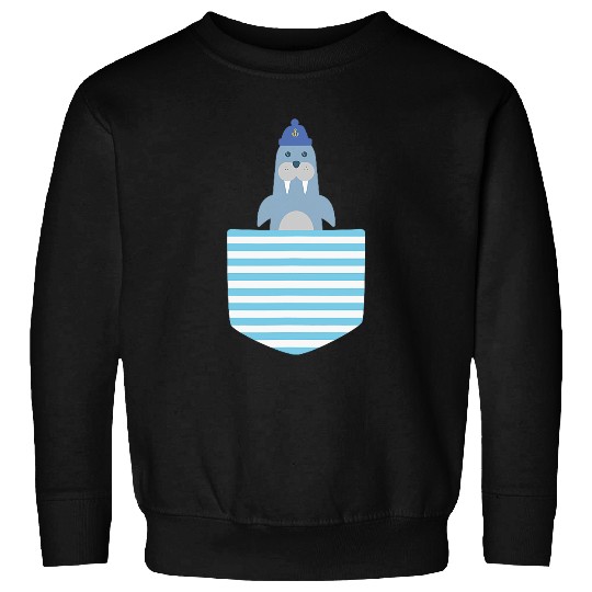 Walrus Maritime Captain Boating Yacht Sailing Lake Sailor Sweatshirts