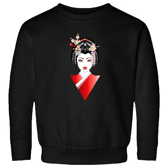vintages Japanese Kawaii Geisha Anime Girl in Kimono 212 Sweatshirts