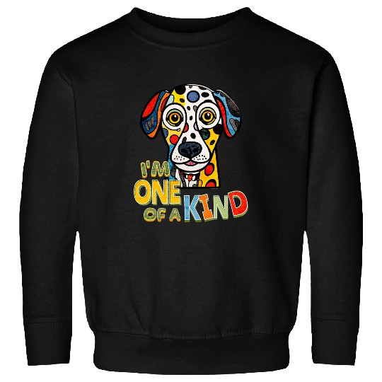 Im One Of A Kind Cute Colorful Dalmatian Inspirational Dog Sweatshirts