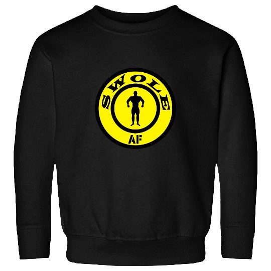 Swole AF Mens Fitness Logo Muscle Gym Sweatshirts