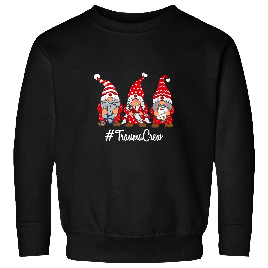 Trauma nurses Crew Funny Gnome nurses Valentines Day Women Sweatshirts