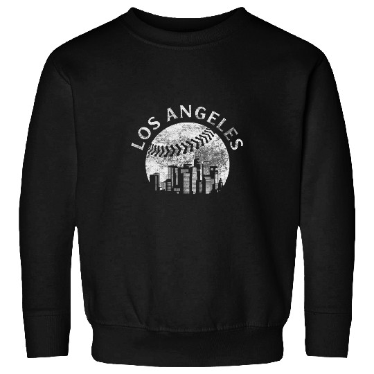 vintages Los Angeles Skyline Baseball Sweatshirts