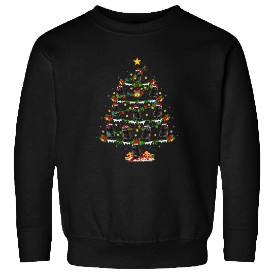 xmass Lighting Portuguese Water Dog Christmas Tree Sweatshirts