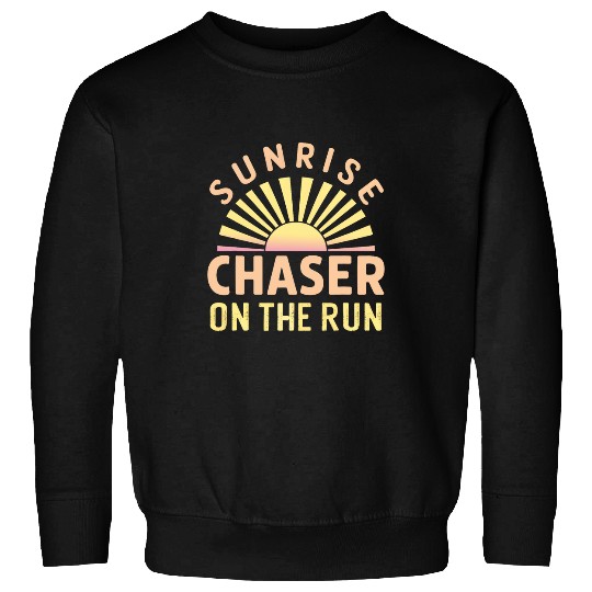 Sunrise Chaser On The Run Nature Fitness Lovers Runner Sweatshirts