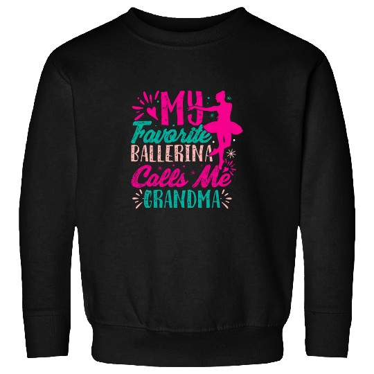 Womens Ballerina Grandma Design For Ballet Dance Grandmother Sweatshirts