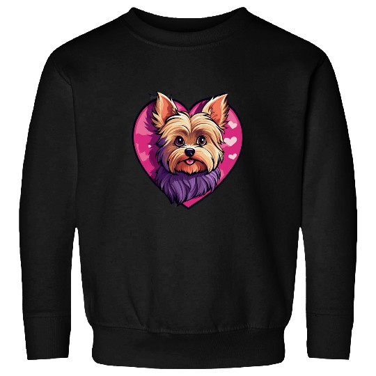 Yorkie Yorkshire Terrier Dog Lover Valentines Day Sweatshirts
